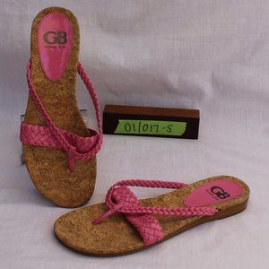 Gianni Bini Braided Pink Cork Sandals- NWOT